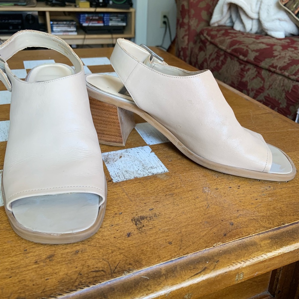 Covered peep-toe heels